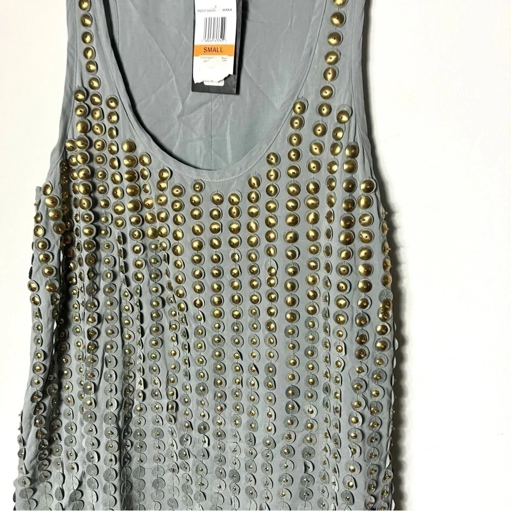 Patterson J. Kincaid Studded‎ Tunic Tank Small NWT